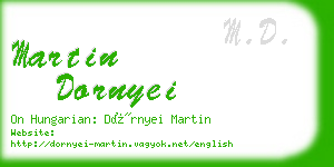 martin dornyei business card